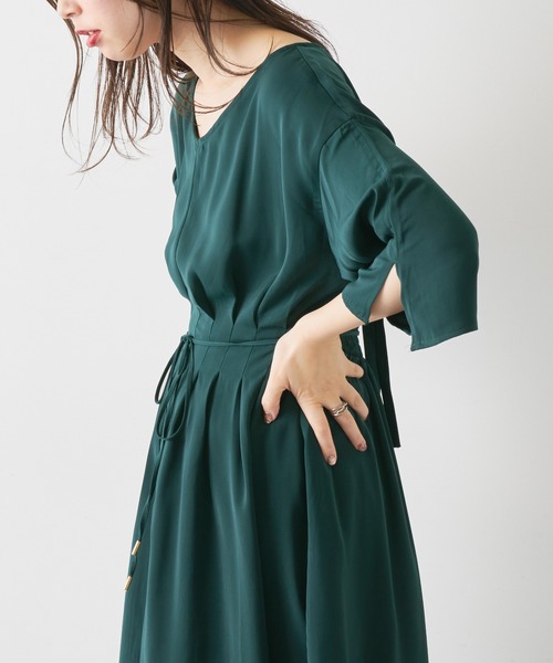 natural couture（ナチュラルクチュール）の「【WEB限定カラー有り】リボン取外しウエストタックワンピース（ワンピース・レディース・グリーン/ドット/ブラウン/レンガ/その他1/その他2・FREE）」の13枚目の写真