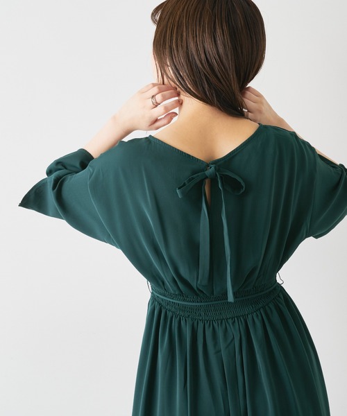 natural couture（ナチュラルクチュール）の「【WEB限定カラー有り】リボン取外しウエストタックワンピース（ワンピース・レディース・グリーン/ドット/ブラウン/レンガ/その他1/その他2・FREE）」の14枚目の写真
