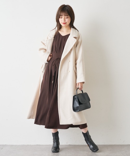 natural couture（ナチュラルクチュール）の「【WEB限定カラー有り】リボン取外しウエストタックワンピース（ワンピース・レディース・グリーン/ドット/ブラウン/レンガ/その他1/その他2・FREE）」の10枚目の写真