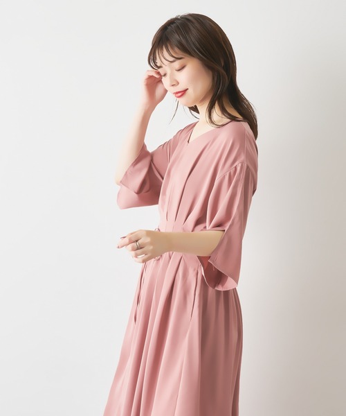 natural couture（ナチュラルクチュール）の「【WEB限定カラー有り】リボン取外しウエストタックワンピース（ワンピース・レディース・グリーン/ドット/ブラウン/レンガ/その他1/その他2・FREE）」の18枚目の写真