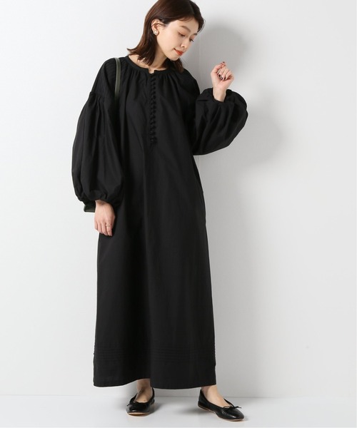 サラマリカ　ビッグスリーブワンピース　ブラック IENA（イエナ）の「【SARA MALLIKA/サラマリカ】ビッグスリーブ