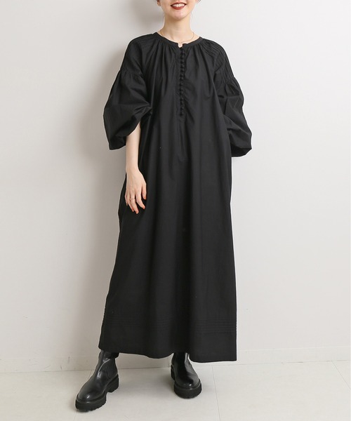 サラマリカ　ビッグスリーブワンピース　ブラック IENA（イエナ）の「【SARA MALLIKA/サラマリカ】ビッグスリーブ