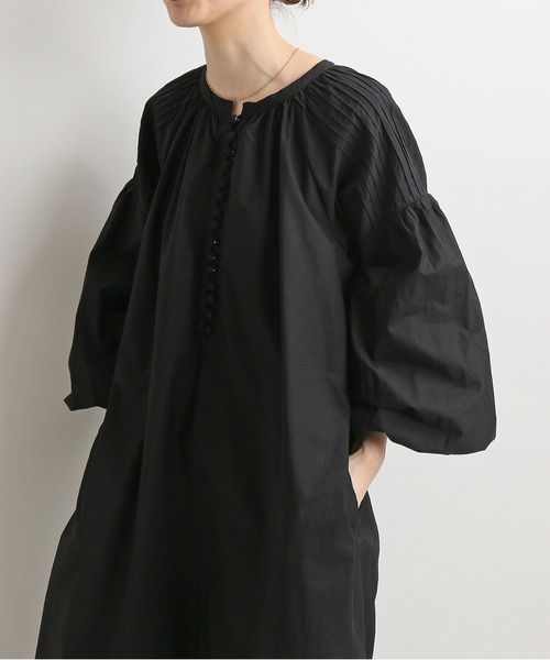 サラマリカ　ビッグスリーブワンピース　ブラック IENA（イエナ）の「【SARA MALLIKA/サラマリカ】ビッグスリーブ