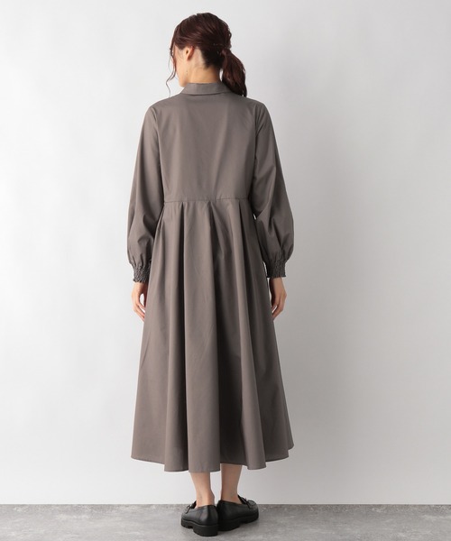 GLOBAL WORK(グローバルワーク)の「タックボリュームシャツ/ワンピース【MATINEE LINE】/215898(ワンピース・レディース・アイボリー/ブラウン系その他6/ブラック・FREE)」の16枚目の写真