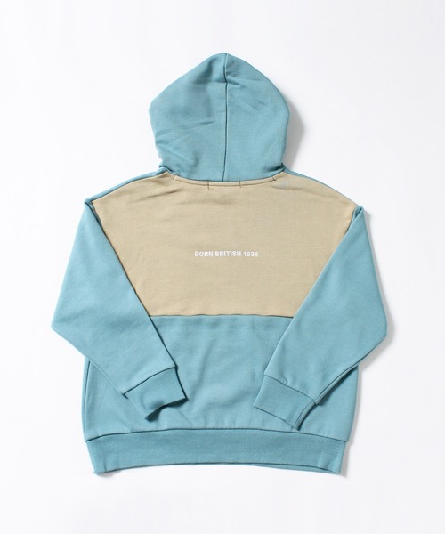 KANGOL（カンゴール）の「【KANGOL KIDS】裏毛バックバイカラーパーカー（パーカー・キッズ・ブラック/サックスブルー/モカ・130㎝/140㎝/150cm/120cm）」の6枚目の写真