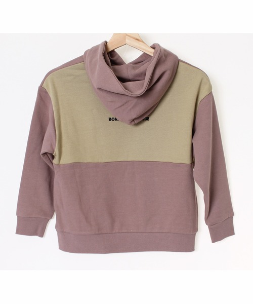 KANGOL（カンゴール）の「【KANGOL KIDS】裏毛バックバイカラーパーカー（パーカー・キッズ・ブラック/サックスブルー/モカ・130㎝/140㎝/150cm/120cm）」の4枚目の写真