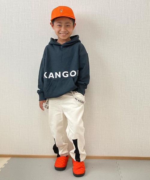 KANGOL（カンゴール）の「【KANGOL KIDS】裏毛バックバイカラーパーカー（パーカー・キッズ・ブラック/サックスブルー/モカ・130㎝/140㎝/150cm/120cm）」の15枚目の写真