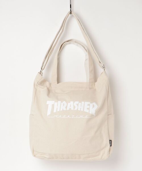 THRASHER（スラッシャー）の「THRASHER/ｽﾗｯｼｬｰ 2wayﾄｰﾄﾊﾞｯｸﾞ（トートバッグ・メンズ・ホワイト/ホワイト系その他/ホワイト系その他3/ホワイト系その他2・FREE）」の4枚目の写真