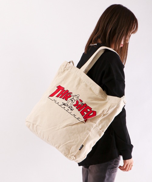 THRASHER（スラッシャー）の「THRASHER/ｽﾗｯｼｬｰ 2wayﾄｰﾄﾊﾞｯｸﾞ（トートバッグ・メンズ・ホワイト/ホワイト系その他/ホワイト系その他3/ホワイト系その他2・FREE）」の2枚目の写真