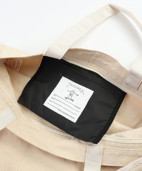 THRASHER（スラッシャー）の「THRASHER/ｽﾗｯｼｬｰ 2wayﾄｰﾄﾊﾞｯｸﾞ（トートバッグ・メンズ・ホワイト/ホワイト系その他/ホワイト系その他3/ホワイト系その他2・FREE）」の10枚目の写真