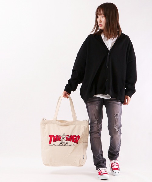 THRASHER（スラッシャー）の「THRASHER/ｽﾗｯｼｬｰ 2wayﾄｰﾄﾊﾞｯｸﾞ（トートバッグ・メンズ・ホワイト/ホワイト系その他/ホワイト系その他3/ホワイト系その他2・FREE）」の21枚目の写真