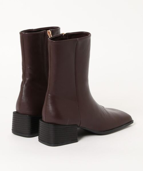 VENCEEXCHANGE（ヴァンスエクスチェンジ）の「【メディア紹介商品】スクエアショートブーツ（ブーツ・レディース・ホワイト/ベージュ系その他/ブラック・M/S/L）」の5枚目の写真