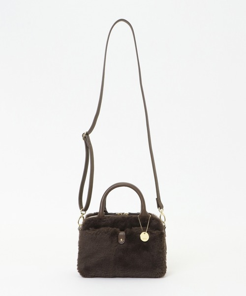 ikka（イッカ）の「エコファーミニ手提げショルダーバッグ（ショルダーバッグ・レディース・オフホワイト/ダークグリーン/ブラウン/ピンク・FREE）」の19枚目の写真