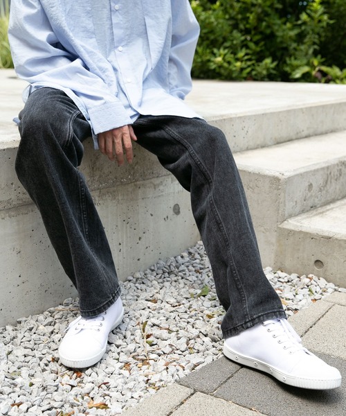 ALAND（エーランド）の「3.3Field Trip／STRIGHT DENIMパンツ 2227885（デニムパンツ・メンズ・インディゴブルー/ブラック・LARGE/MEDIUM）」の2枚目の写真