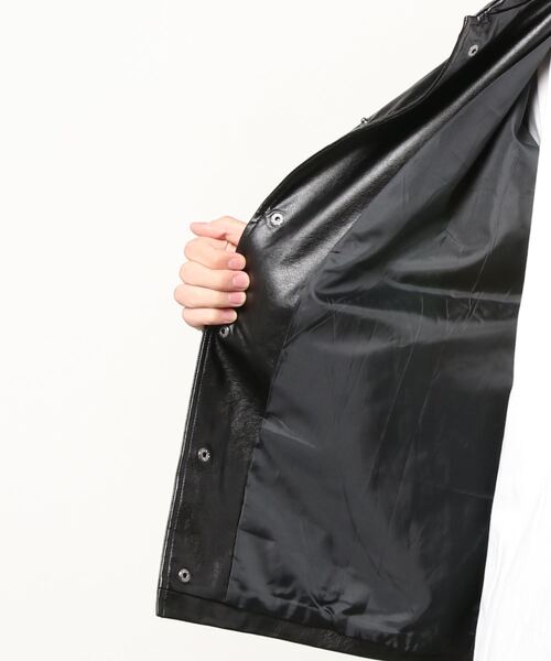 ANPAS（アンパス）の「Synthetic Leather Coaches Jacket/フェイクレザー コーチジャケット（ブルゾン