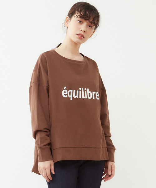 MELROSE claire(メルローズ クレール)の「【大人ロゴ微起毛裏毛☆暖かいリラックストレーナー】(スウェット・レディース・ブラウン/グレー/オフホワイト・FREE)」の3枚目の写真