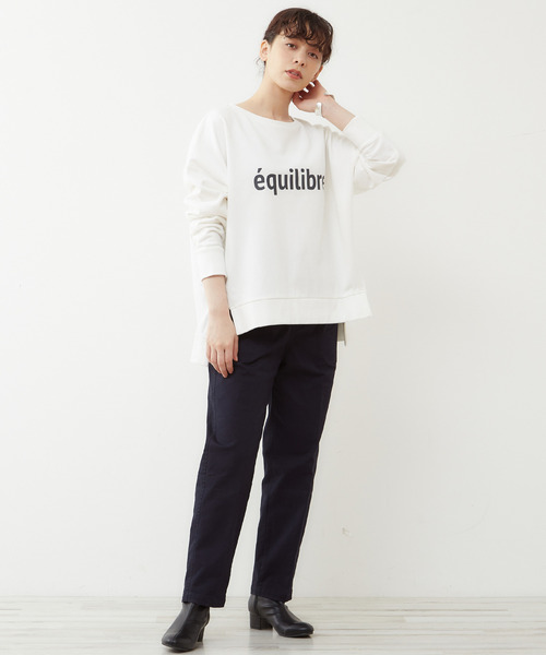 MELROSE claire(メルローズ クレール)の「【大人ロゴ微起毛裏毛☆暖かいリラックストレーナー】(スウェット・レディース・ブラウン/グレー/オフホワイト・FREE)」の4枚目の写真