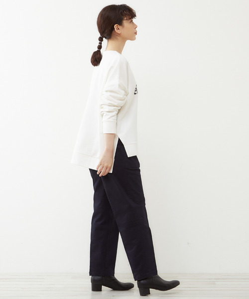 MELROSE claire(メルローズ クレール)の「【大人ロゴ微起毛裏毛☆暖かいリラックストレーナー】(スウェット・レディース・ブラウン/グレー/オフホワイト・FREE)」の6枚目の写真