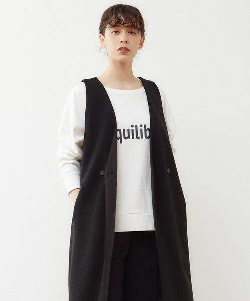 MELROSE claire(メルローズ クレール)の「【大人ロゴ微起毛裏毛☆暖かいリラックストレーナー】(スウェット・レディース・ブラウン/グレー/オフホワイト・FREE)」の13枚目の写真