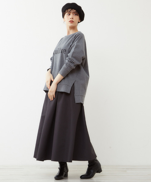 MELROSE claire(メルローズ クレール)の「【大人ロゴ微起毛裏毛☆暖かいリラックストレーナー】(スウェット・レディース・ブラウン/グレー/オフホワイト・FREE)」の18枚目の写真