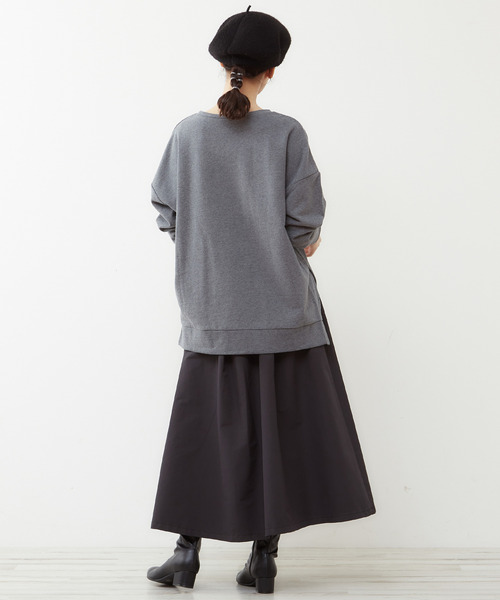 MELROSE claire(メルローズ クレール)の「【大人ロゴ微起毛裏毛☆暖かいリラックストレーナー】(スウェット・レディース・ブラウン/グレー/オフホワイト・FREE)」の20枚目の写真