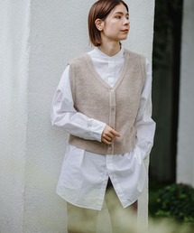 2WAYショートジャカードニットベスト