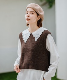 niko and... | 2WAYショートジャカードニットベスト(ベスト)