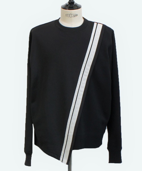 SISE(シセ)の「SISE LINE SWEAT(スウェット・メンズ・ブラック×ホワイト・MEDIUM/LARGE)」の1枚目の写真