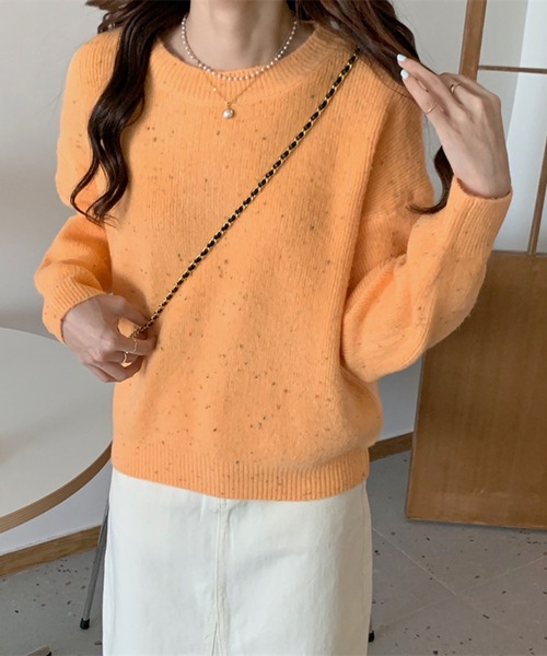 Jewelobe(ジュエローブ)の「ミックスヤーンニットプルオーバー(ニット/セーター・レディース・パープル/オフホワイト/オレンジ/グリーン・FREE)」の20枚目の写真