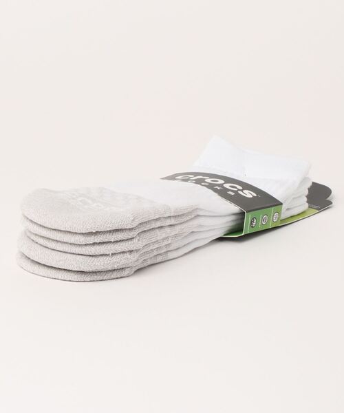 crocs（クロックス）の「クロックス crocs クロックス ソックス キッズ クルー ソリッド ３ パック Crocs Socks Kid Crew Solid 3-Packs（ソックス/靴下・キッズ・ホワイト・S/M/L）」の2枚目の写真