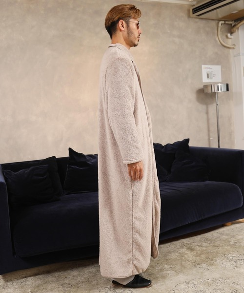 jiggys shop（ジギーズショップ）の「【着る毛布】 モコボア ルームウェア コート (男女兼用)（ルームウェア/パジャマ・メンズ・ブラック/ネイビー/モカ/ブラウン/チャコールグレー・FREE）」の14枚目の写真