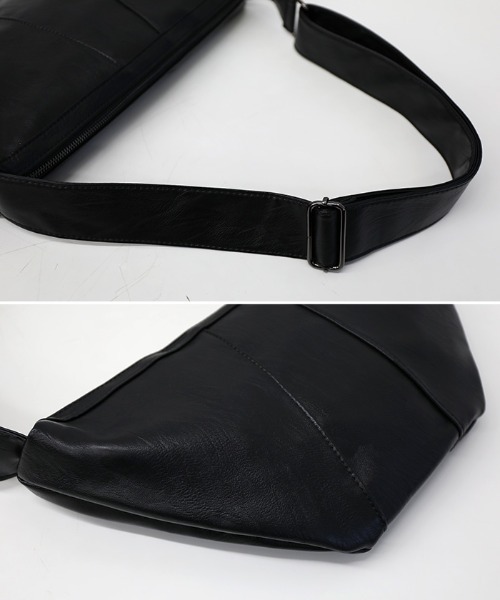 select MOCA(セレクトモカ)の「フェイクレザーショルダーバッグ(ショルダーバッグ・レディース・ブラック/ダークブラウン/アイボリー・FREE)」の18枚目の写真