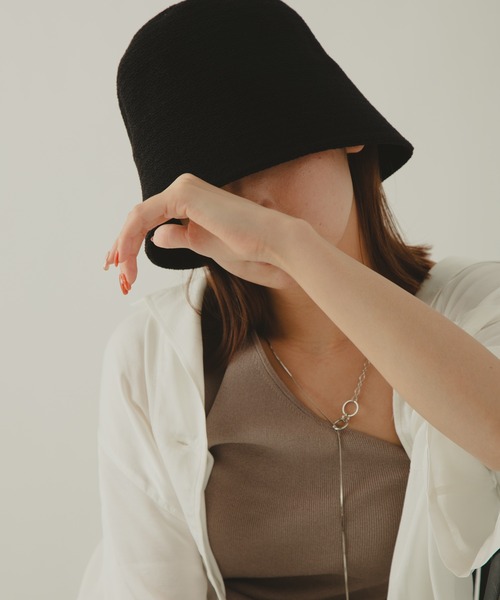 COLOR TOKYO ACCESSORIES(カラートウキョウアクセサリー)の「ストロー素材チューリップハット(ハット・レディース・ホワイト/ブラック/ベージュ/ブラウン・FREE)」の7枚目の写真