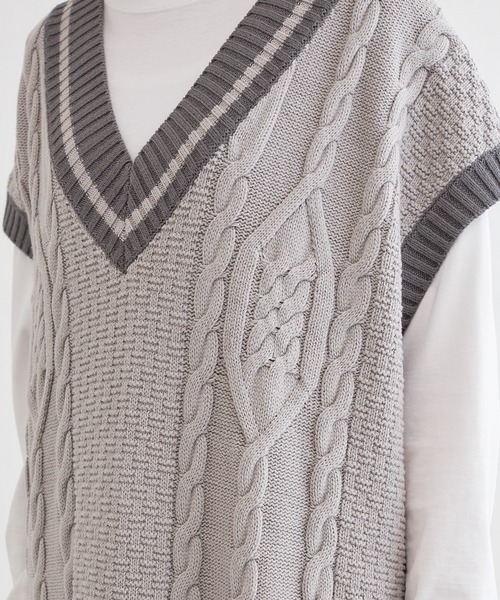 BONbazaar（ボンバザール）の「★OT★チルデンベストワンピース（ワンピース・レディース・オフホワイト/グレイッシュベージュ・FREE）」の13枚目の写真