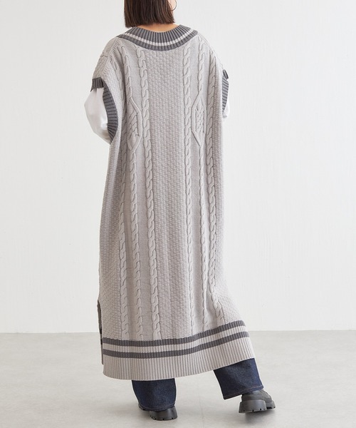 BONbazaar（ボンバザール）の「★OT★チルデンベストワンピース（ワンピース・レディース・オフホワイト/グレイッシュベージュ・FREE）」の21枚目の写真