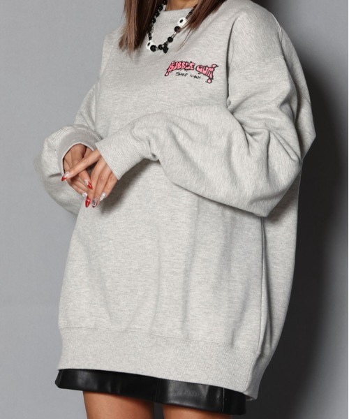 JACKROSE（ジャックローズ）の「WEB限定 BUBBLE GUM BG DRIP CREW/バブルガムサーフワックス スウェット（スウェット・メンズ・ブラック/アッシュグレー/ダークグリーン・M/L/XL）」の3枚目の写真