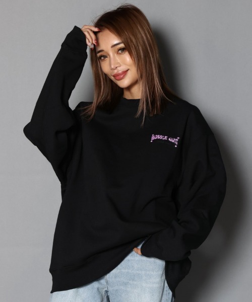 JACKROSE（ジャックローズ）の「WEB限定 BUBBLE GUM BG DRIP CREW/バブルガムサーフワックス スウェット（スウェット・メンズ・ブラック/アッシュグレー/ダークグリーン・M/L/XL）」の10枚目の写真