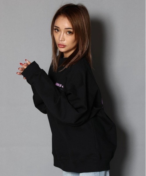 JACKROSE（ジャックローズ）の「WEB限定 BUBBLE GUM BG DRIP CREW/バブルガムサーフワックス スウェット（スウェット・メンズ・ブラック/アッシュグレー/ダークグリーン・M/L/XL）」の4枚目の写真