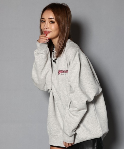 JACKROSE（ジャックローズ）の「WEB限定 BUBBLE GUM BG DRIP CREW/バブルガムサーフワックス スウェット（スウェット・メンズ・ブラック/アッシュグレー/ダークグリーン・M/L/XL）」の6枚目の写真