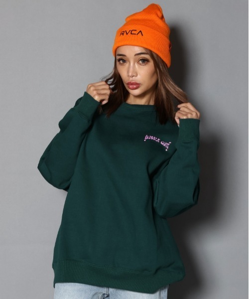 JACKROSE（ジャックローズ）の「WEB限定 BUBBLE GUM BG DRIP CREW/バブルガムサーフワックス スウェット（スウェット・メンズ・ブラック/アッシュグレー/ダークグリーン・M/L/XL）」の8枚目の写真