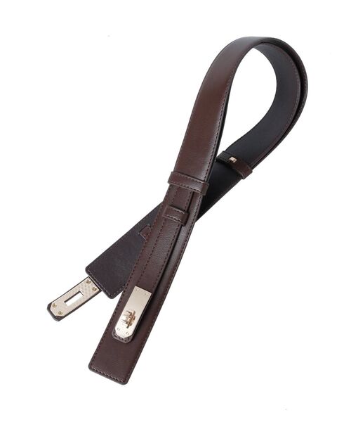 MERCURYDUO(マーキュリーデュオ)の「ツイストメタルパーツベルト(ベルト・レディース・ブラウン/ベージュ・FREE)」の4枚目の写真