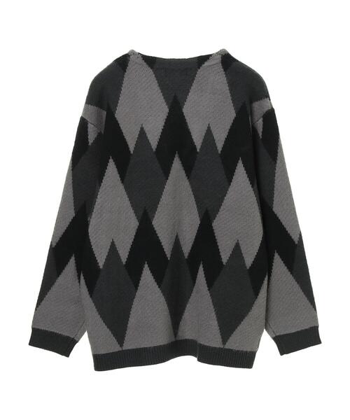 CRAFT STANDARD BOUTIQUE(クラフトスタンダードブティック)の「ダイヤ柄Vネックニットカーディガン *(カーディガン/ボレロ・メンズ・ブラック/ベージュ/ブラウン・M/L)」の8枚目の写真