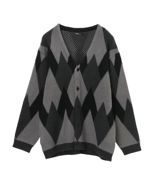 CRAFT STANDARD BOUTIQUE(クラフトスタンダードブティック)の「ダイヤ柄Vネックニットカーディガン *(カーディガン/ボレロ・メンズ・ブラック/ベージュ/ブラウン・M/L)」の18枚目の写真