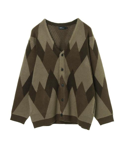 CRAFT STANDARD BOUTIQUE(クラフトスタンダードブティック)の「ダイヤ柄Vネックニットカーディガン *(カーディガン/ボレロ・メンズ・ブラック/ベージュ/ブラウン・M/L)」の20枚目の写真