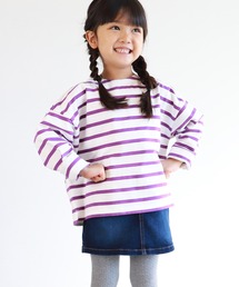 coca（coca） | キッズ 親子お揃い ドロップショルダーボーダープルオーバー(Tシャツ/カットソー)