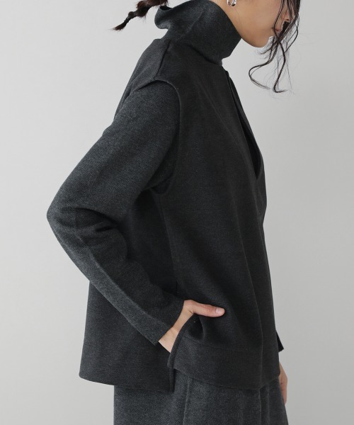 Bou Jeloud(ブージュルード)の「ベストレイヤード2WAYロングワンピース(ワンピース・レディース・チャコールグレー/ブルー/ホワイト系その他・FREE)」の13枚目の写真