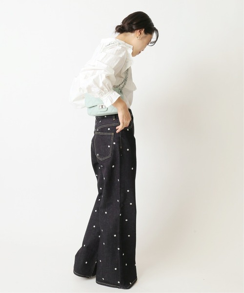 ベロア刺繍パンツ ユーバイスピックアンドスパン 楽天市場】【SALE／30%OFF】ベロア刺繍パンツ U by SPICK&SPAN