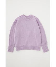 MOUSSY | BACK SLIT OVER ニット(ニット/セーター)