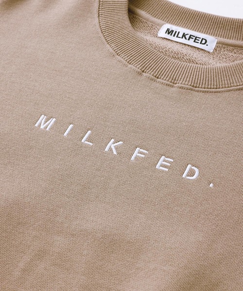MILKFED.（ミルクフェド）の「MINI STENCIL SWEAT TOP（スウェット・レディース・オフホワイト/ベージュ/ブラック/ライトピンク・ONE SIZE）」の7枚目の写真