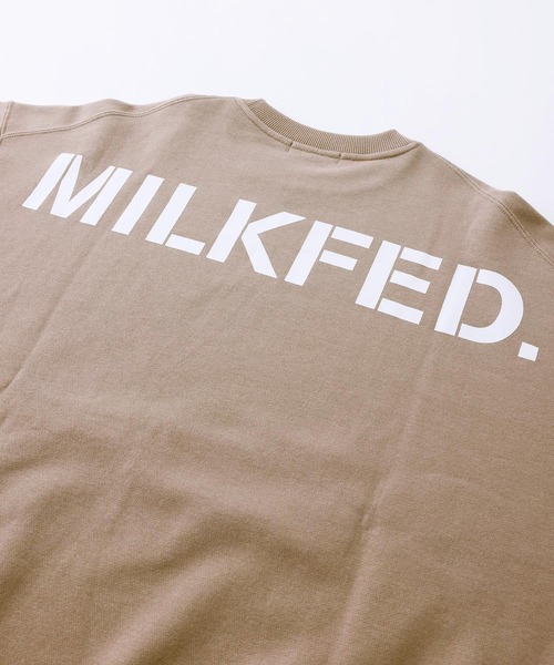 MILKFED.（ミルクフェド）の「MINI STENCIL SWEAT TOP（スウェット・レディース・オフホワイト/ベージュ/ブラック/ライトピンク・ONE SIZE）」の11枚目の写真